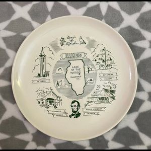 🌸 5 for $25 // Vintage Illinois Land of Lincoln plate